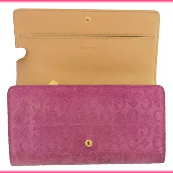 Celine Wallet Purse Long Wallet C Macadam Pink Woman Authentic Used - Picture 4 of 5